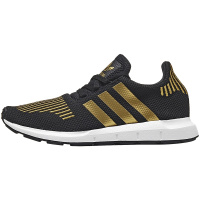 【自营】adidas阿迪达斯三叶草女子休闲鞋SWIFT RUN运动鞋CG4145 CG41451号黑色+金金属