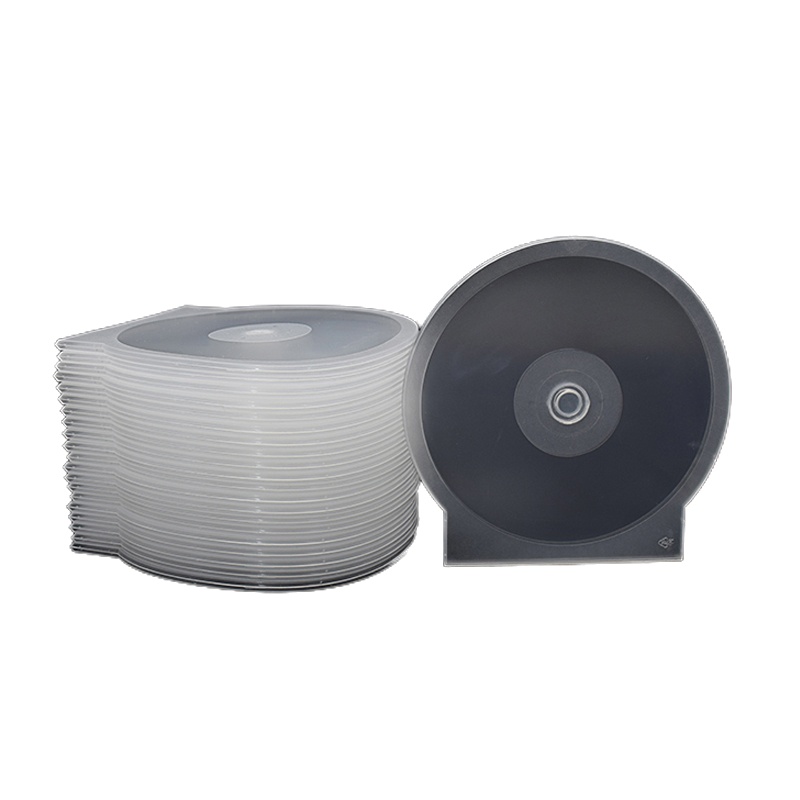 光盘盒DVD半圆CD收纳盒子单片透明扇形50个/包