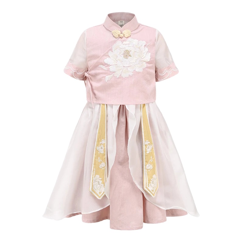 旗铂Qibo半香汉服中国风唐装超仙春装襦裙古装连衣裙