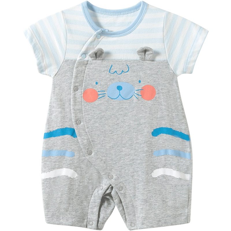 哈贝比（happyB） 婴儿连体衣短袖 新生儿衣服夏季 宝宝纯棉外出服哈衣爬服