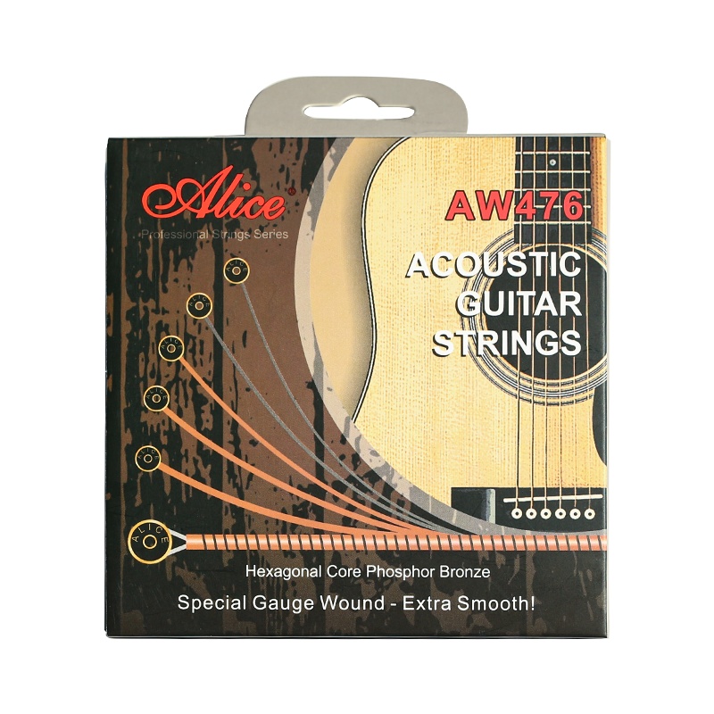 Alice爱丽丝吉他琴弦AW437 438民谣木吉他弦套装全套配件一套6根