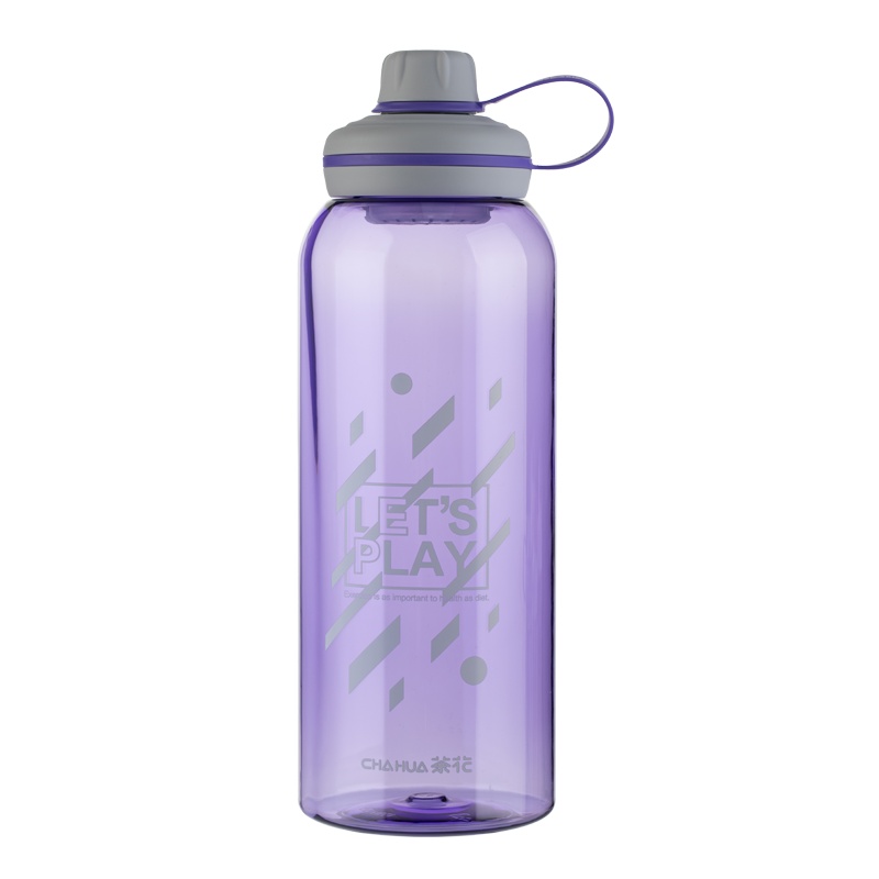 茶花运动水杯男女塑料超大容量简约便携随手水壶密封防漏大号水瓶防摔杯子学生儿童健身太空杯
