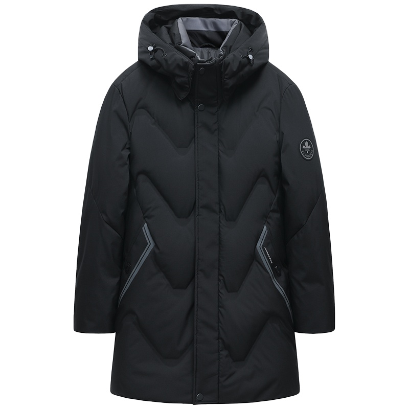 YAYA鸭鸭羽绒服男士新款秋冬季中长款连帽男士时尚羽绒服外套