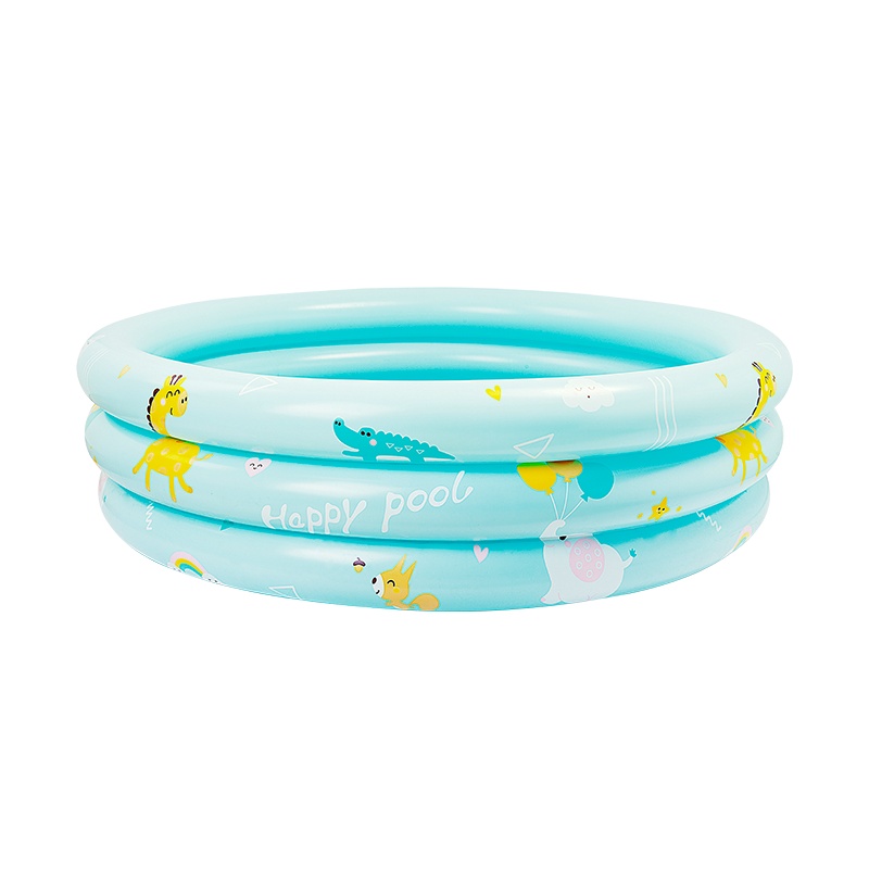 澳乐充气游泳池婴儿家用洗澡盆浴缸加厚保温大号桶浴盆儿童戏水小孩游泳池 圆形三环球池