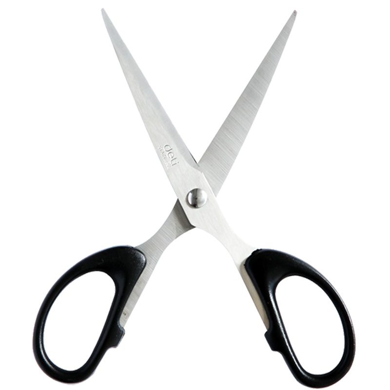 得力(deli)6034剪刀办公用家用不锈钢剪刀厨房裁缝剪纸刀大小号工业手工美工便携式学生安全多功能布剪子用品拆快递文具