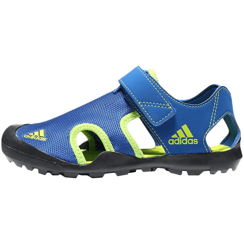 adidas阿迪达斯男童凉鞋休闲运动鞋CM7639 CM7639完美蓝+绿荧光