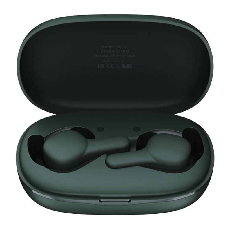 REMAX 真无线立体声通话音乐蓝牙耳机 TWS-6 墨绿色