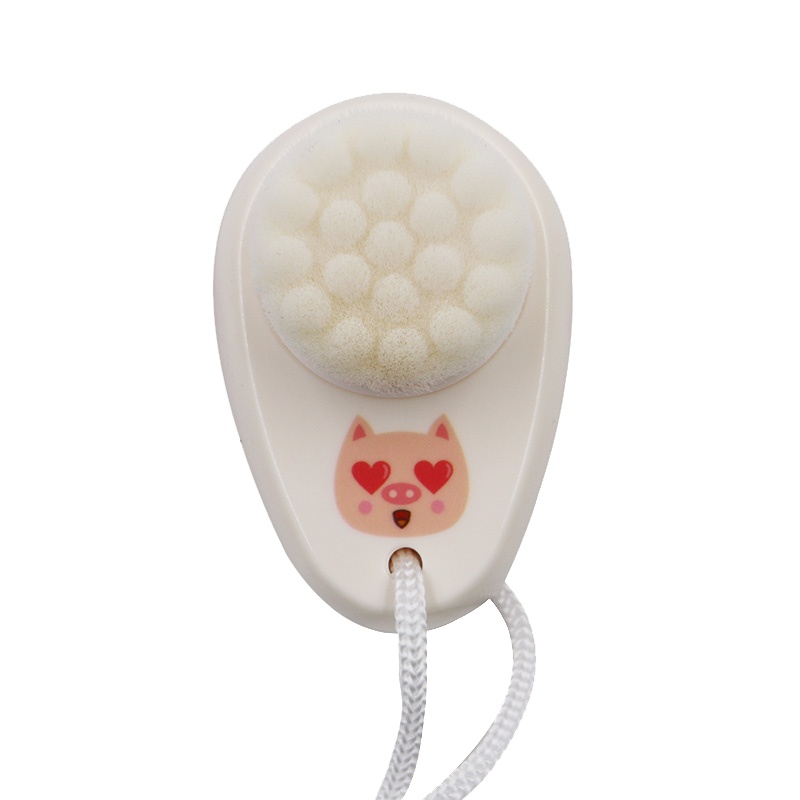 艾瑟儿(Ethel)新款便捷式手动洗脸刷硅胶洗脸刷3D洗脸刷洁面刷硅胶洁面仪红心小猪