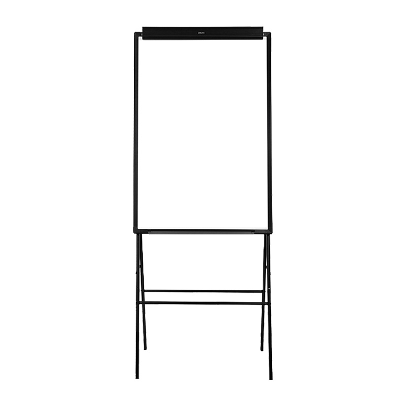 得力(deli)7890-A型支架白板 60*90cm夹纸磁性白板 办公会议写字板 留言板 海报广告展示架带宽纸夹