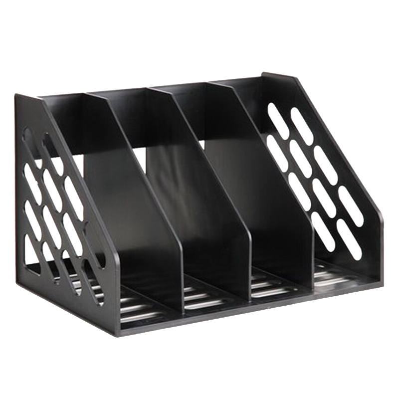 得力(deli)9840一体文件架加厚四联文件框资料架文件栏文件筐加厚型办公收纳用品批发