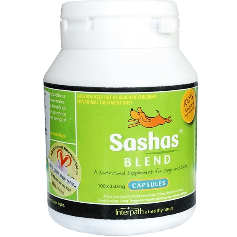 萨沙(sashas)鲨鱼软骨素关节灵粉 澳洲进口宠物狗狗折耳猫咪预防软骨病关节炎关节病疼痛舒缓调理骨折修护100粒