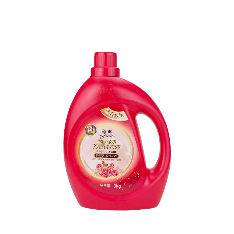 裕华颐爽深层除渍芳香洗衣液 玫瑰花香型 3KG瓶装