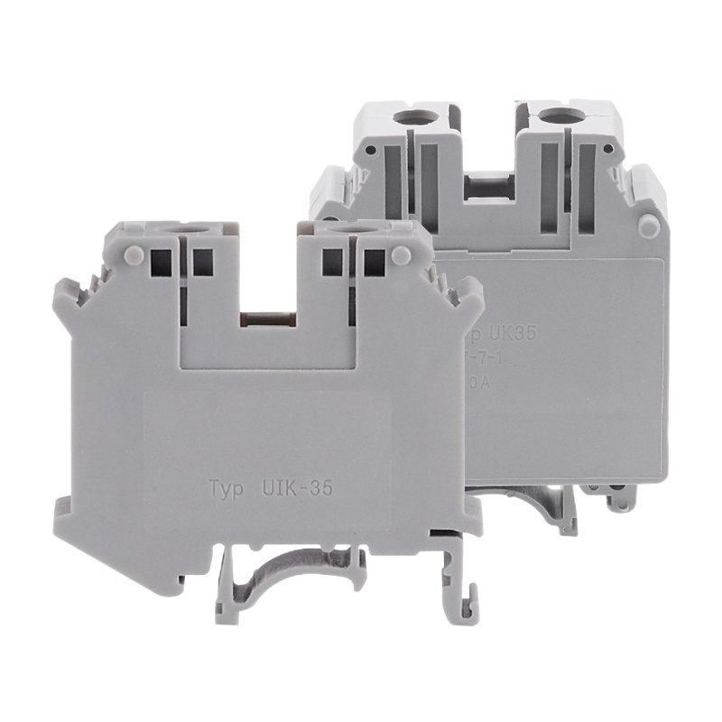 UJN YUJINYI接线端子排菲尼克斯型UK-35N导轨组合接线板接线排连接器35平方 UK-35N矮脚(10个)