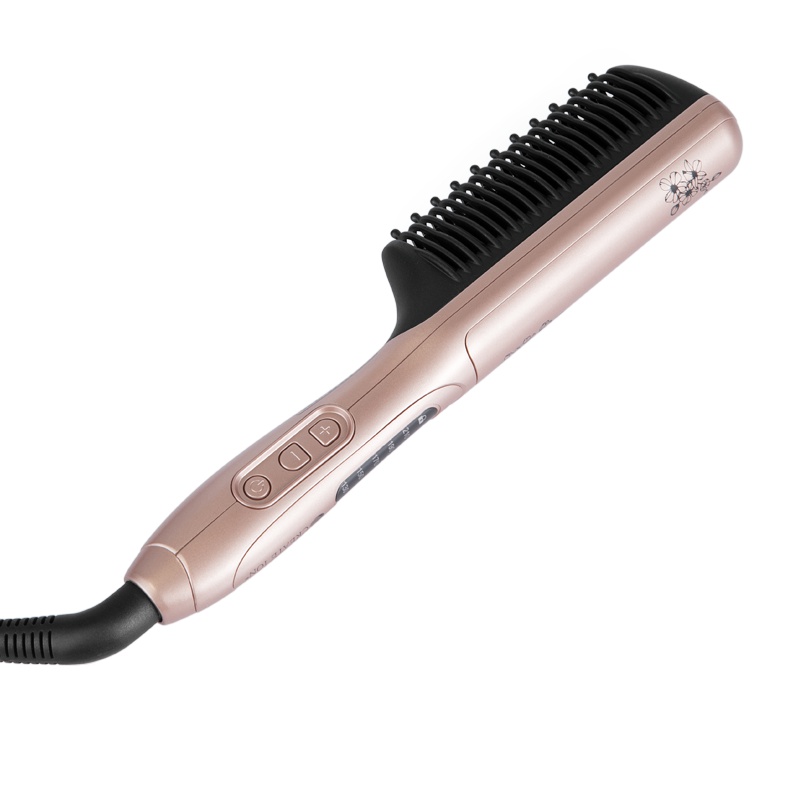CREATE ION创离子 直发梳不伤发 家用负离子梳齿梳分发 加热护发 便携干发适用 柔顺顺滑加热电梳
