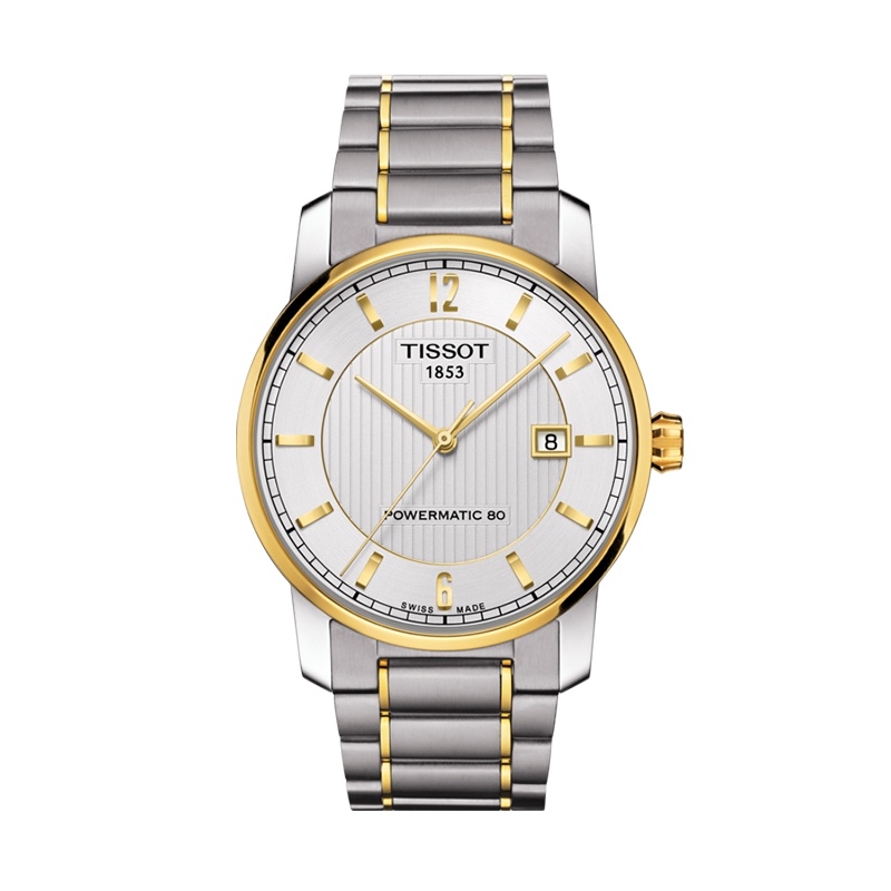 天梭(TISSOT)瑞士手表 钛系列50M防水钢带男士机械表T087.407.55.037.00
