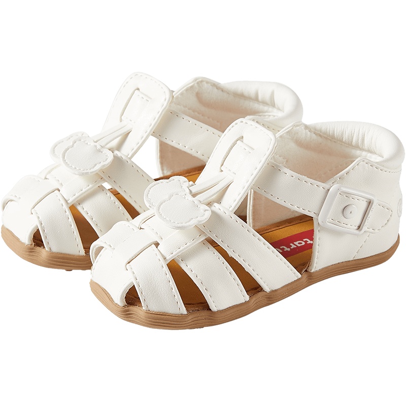 卡特兔童鞋宝宝女童凉鞋皮夏季学步机能鞋软底男童包头婴儿鞋儿童