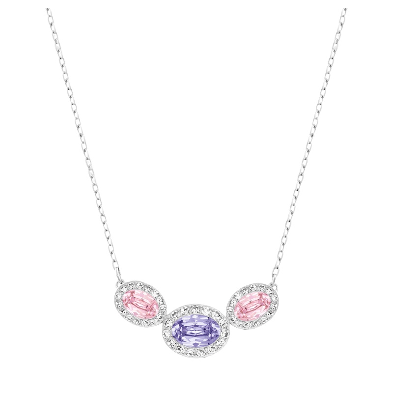 SWAROVSKI施华洛世奇粉紫色椭圆水晶项链 人造水晶 送恋人 女士5118944