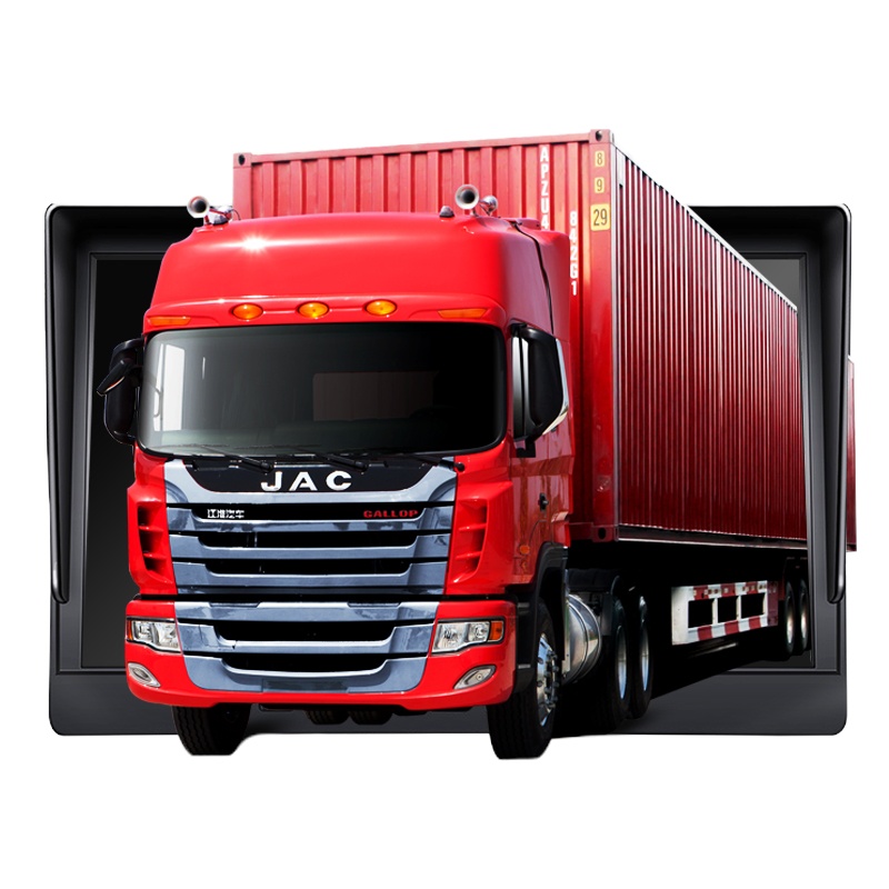 车联网 货车10.1寸IPS高清大屏前后左右四路AHD防水一体机行车记录仪 四路摄像+倒车影像+循环录像+32G卡