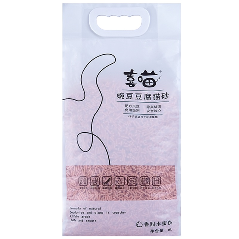 喜喵豆腐猫砂6L豆腐砂除臭无尘结团猫咪用品满10公斤10kg20斤