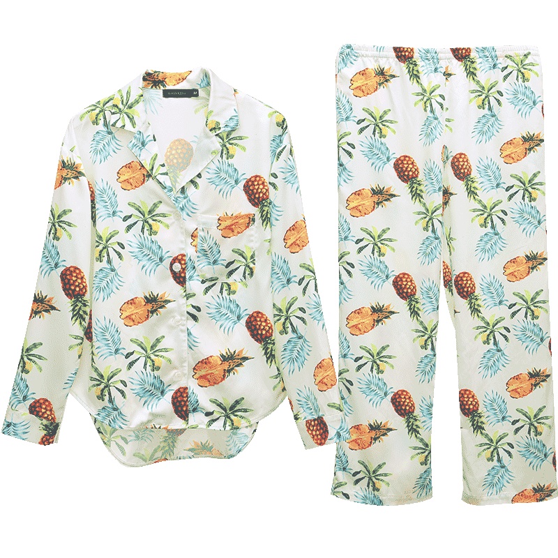 歌瑞尔春秋甜美可爱性感长袖睡衣女夏季休闲舒适家居服HWL19043