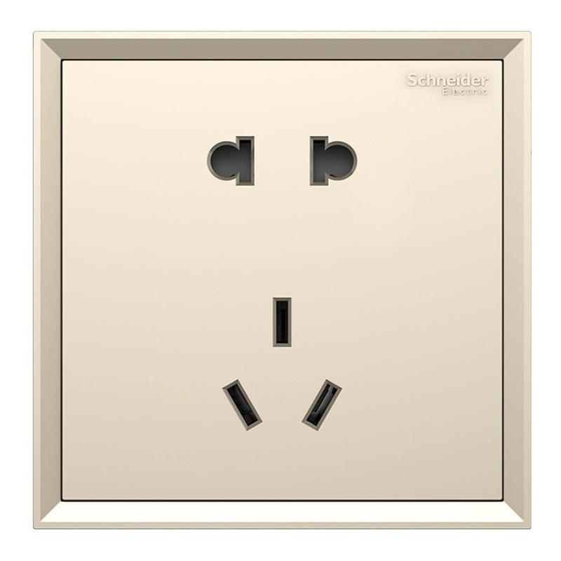 施耐德电气 自营 开关插座 皓朗系列格调金色 五孔电源插座 家用墙壁式 86型面板 空调网插 开关 一开双控 USB插座