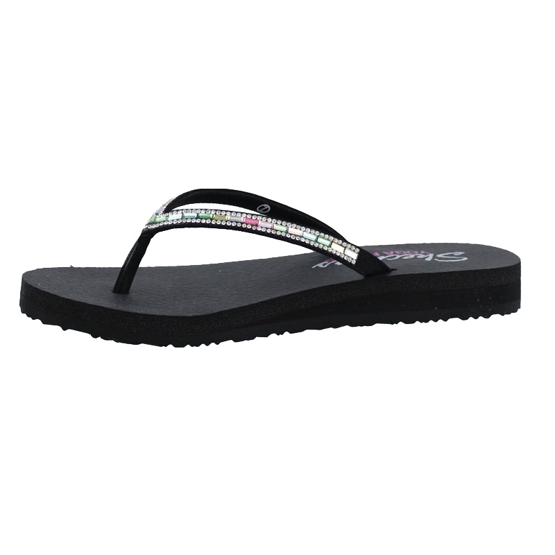 Skechers/斯凯奇女鞋夏季亮片淑女夹脚人字拖时尚简约拖鞋 38627