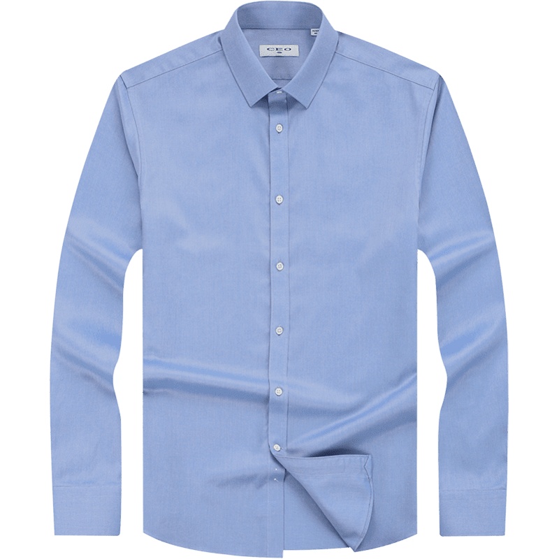 Youngor/雅戈尔秋新品男士商务正装蓝色DP免烫长袖衬衫911FFA