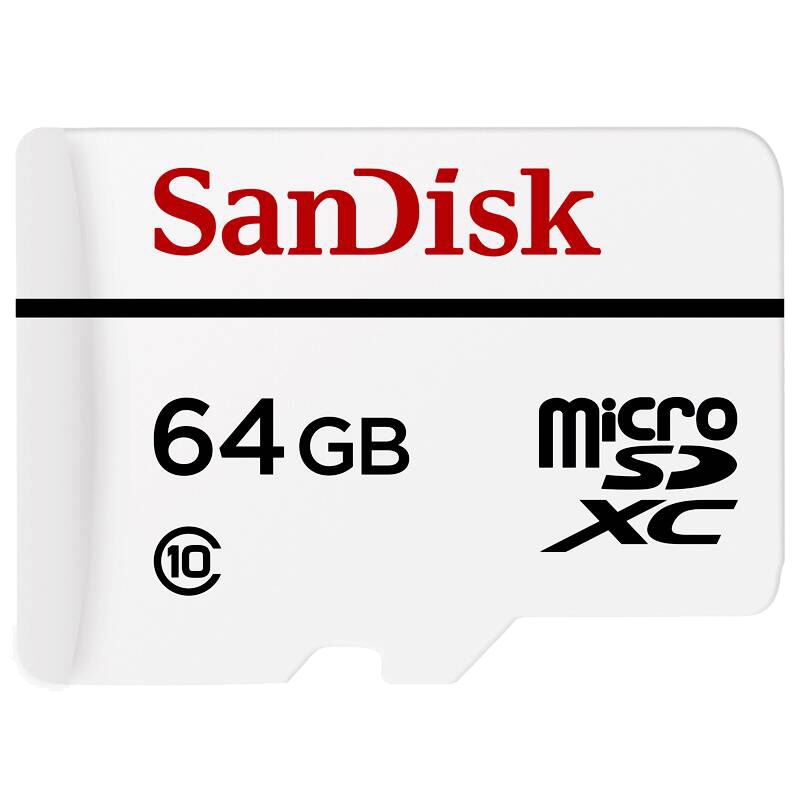 闪迪(Sandisk)64GB TF卡MicroSD CLASS 10行车记录仪高度耐用视频监控内存卡存储卡 tf卡