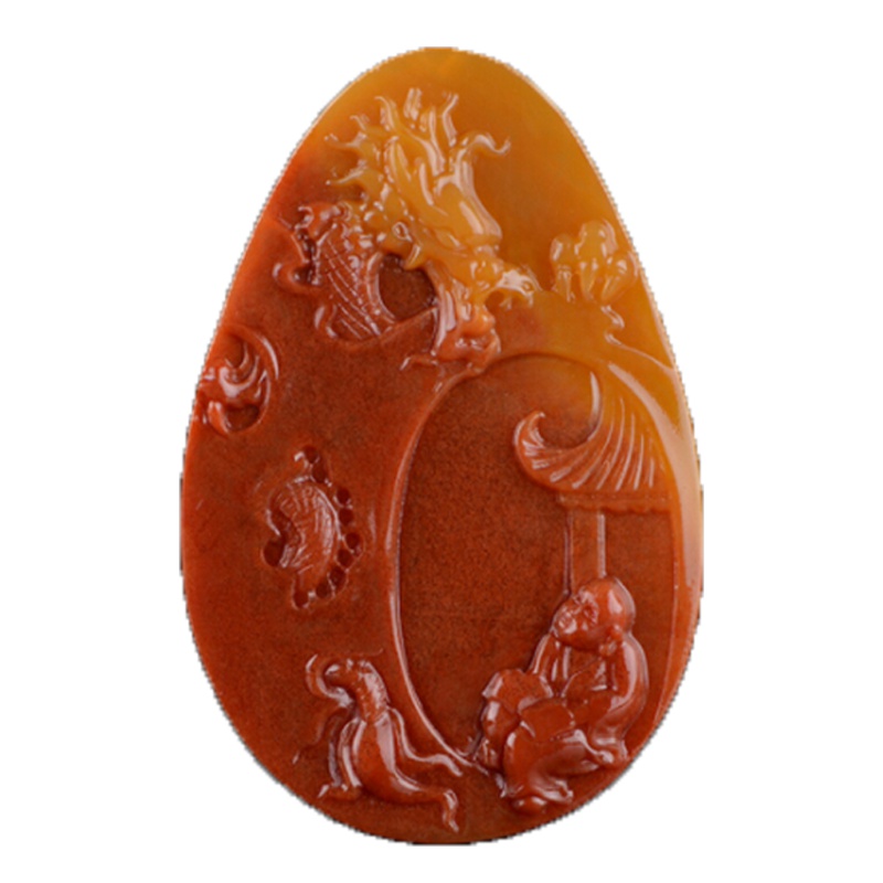 臻玉盈 精品黄龙玉观音吊坠项链生意兴隆龙吊坠 孤品吊坠男女通用民族风 送鉴定证书 款式一黄龙玉玉牌