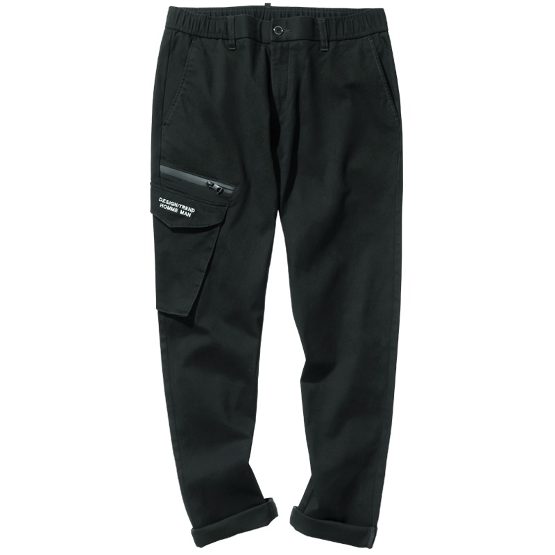 千纸鹤男士2019秋季新款九分休闲裤青年潮流时尚工装裤子男70209