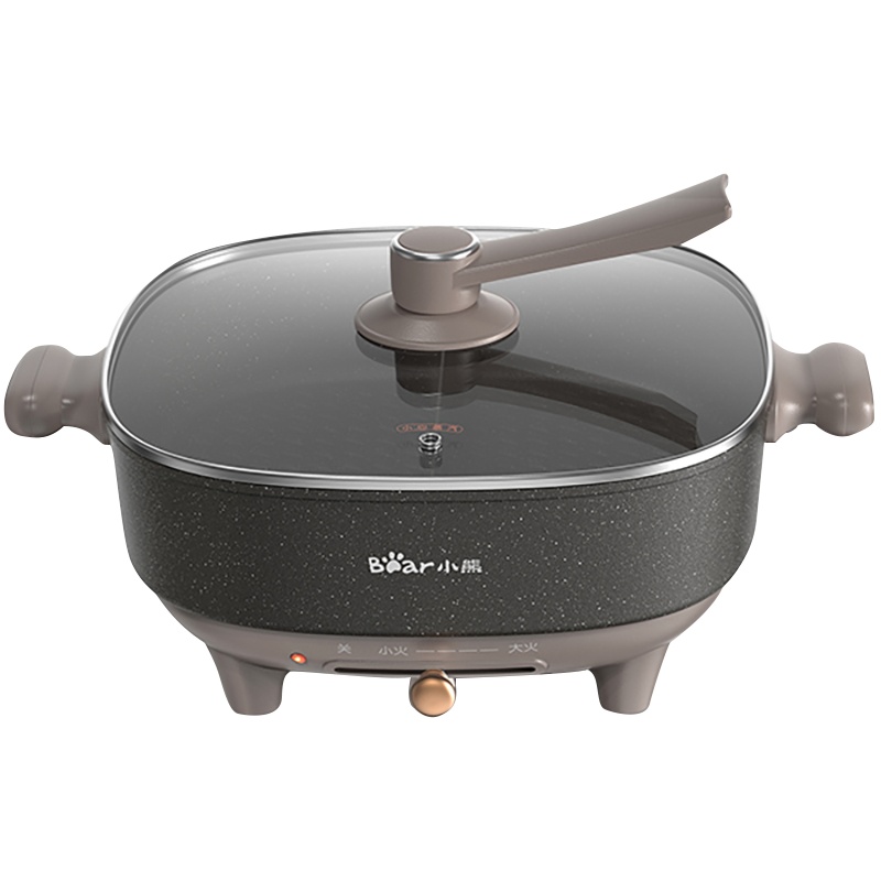 小熊(Bear)电火锅 鸳鸯锅 火锅锅 多功能电锅一体 家用宿舍火锅锅具电热煮面料理涮锅烤肉锅 DHG-C60P6 6升