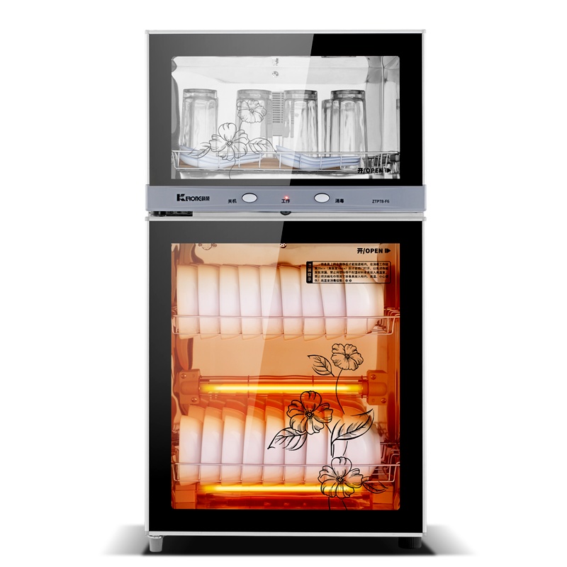 科荣78-F6消毒柜家用立式迷你小型双门高温不锈钢商用碗柜大容量餐具