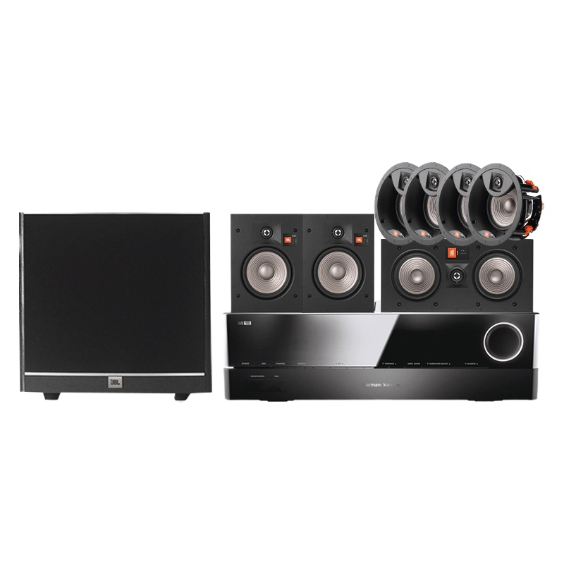 JBL STUDIO 2 6IC/8IC/6IW/8IW/55IW嵌入吸顶式环绕7.1全景声音箱响