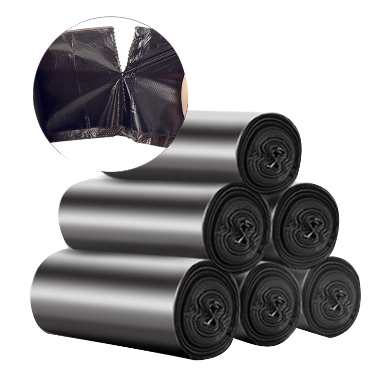 尚岛宜家 点断式垃圾袋 150只装 中号加厚45*50cm*5卷 30只/卷平口黑色