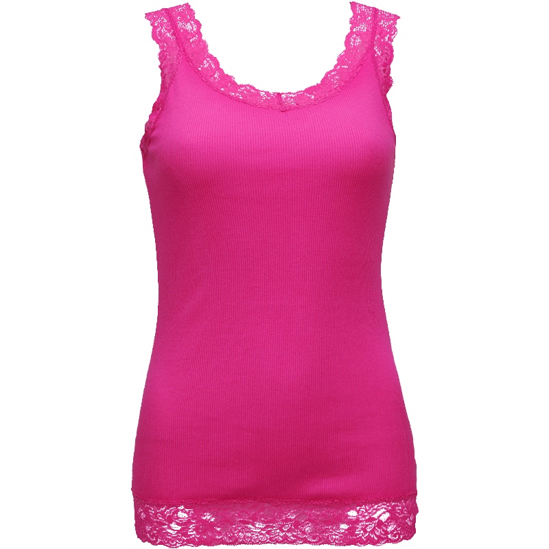 爱帝女式夏季宽肩蕾丝显瘦修身打底背心纯棉打底衫