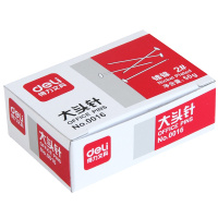 得力deli 0016 大头针针长25MM 镀镍大头钉 直别针 办公用品文具用品 20盒