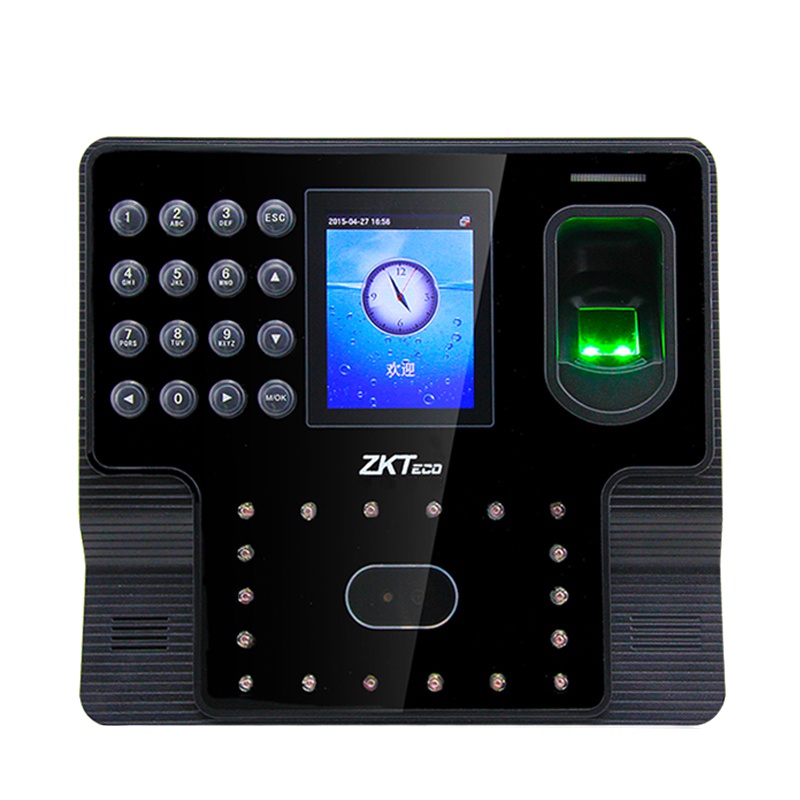 ZKTeco/熵基科技iFace102人脸识别式指纹打卡机面部签到机双摄像头人脸/指纹/ 密码彩色屏