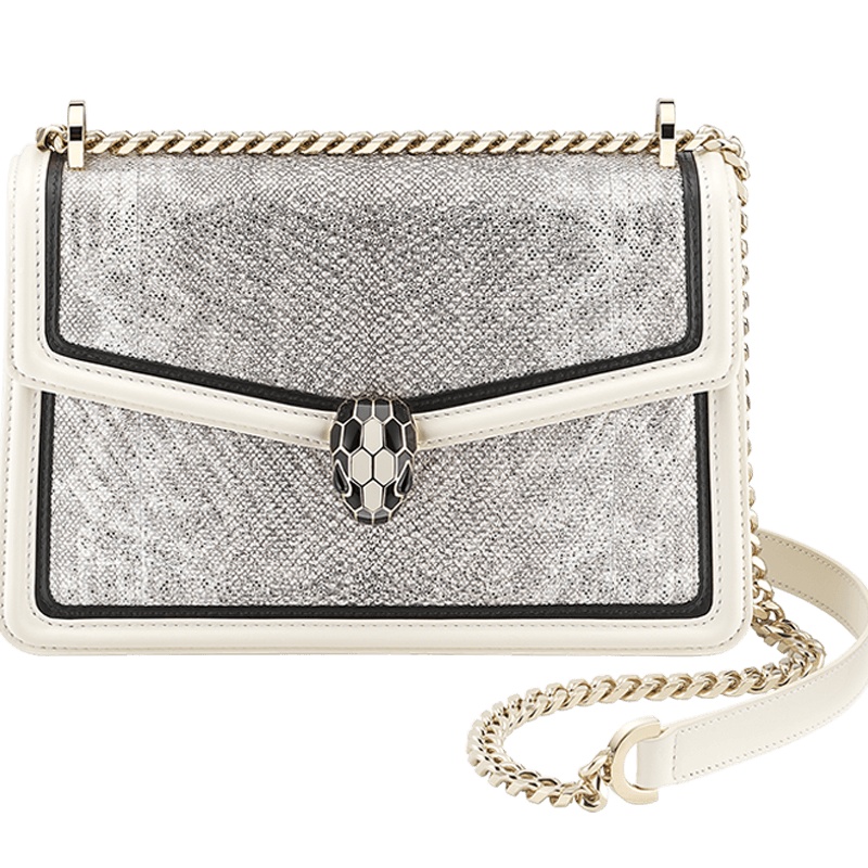 【预定】BVLGARI宝格丽 Serpenti Diamond Blast经典蛇头单肩包289045 水蛇皮/牛皮革