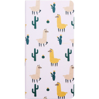 Kinbor weekly硬面本小周计划本图案ins随身笔记本 羊驼与仙人掌FB60496[100本起售,零单不发货]