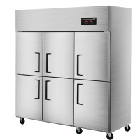 乐创 (lecon)商用流六门冰柜 立式厨房髙身雪冷藏冷冻保鲜高柜 双压缩机冰箱 冷藏 LC-J-LM01