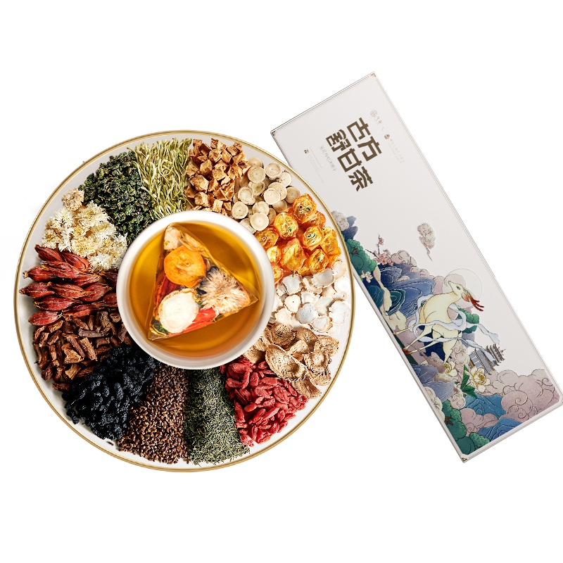 久年菊花枸杞决明子养生茶叶正品养生汤料包天然牛蒡根金银花茶蒲公英枸杞桑叶熬夜加班应酬去火肝清祛湿肝肾虚长痘60包600克
