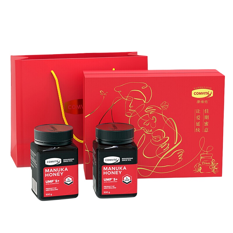 康维他新西兰原装进口麦卢卡蜂蜜(UFM5+)500g*2瓶/盒