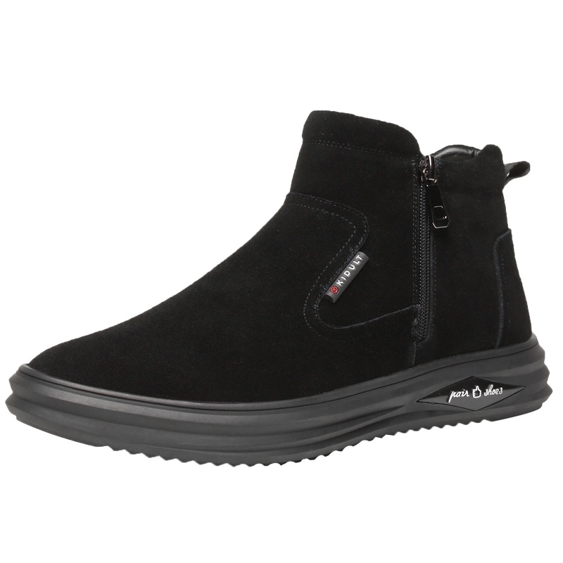 路易克思冬季男鞋加绒保暖鞋子男潮鞋男士雪地靴韩版英伦百搭棉鞋8566