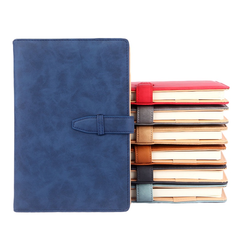 普天飞燕(PTFY) A5商务搭扣笔记本定制logo创意皮套记事本蓝色 单个装