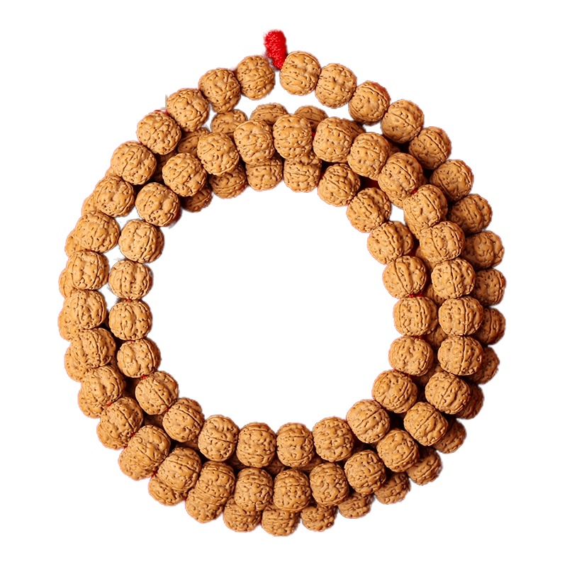 [梵心阁]收藏级 金刚菩提手串男女士佛珠原籽麦穗盘龙纹小金刚菩提子108颗