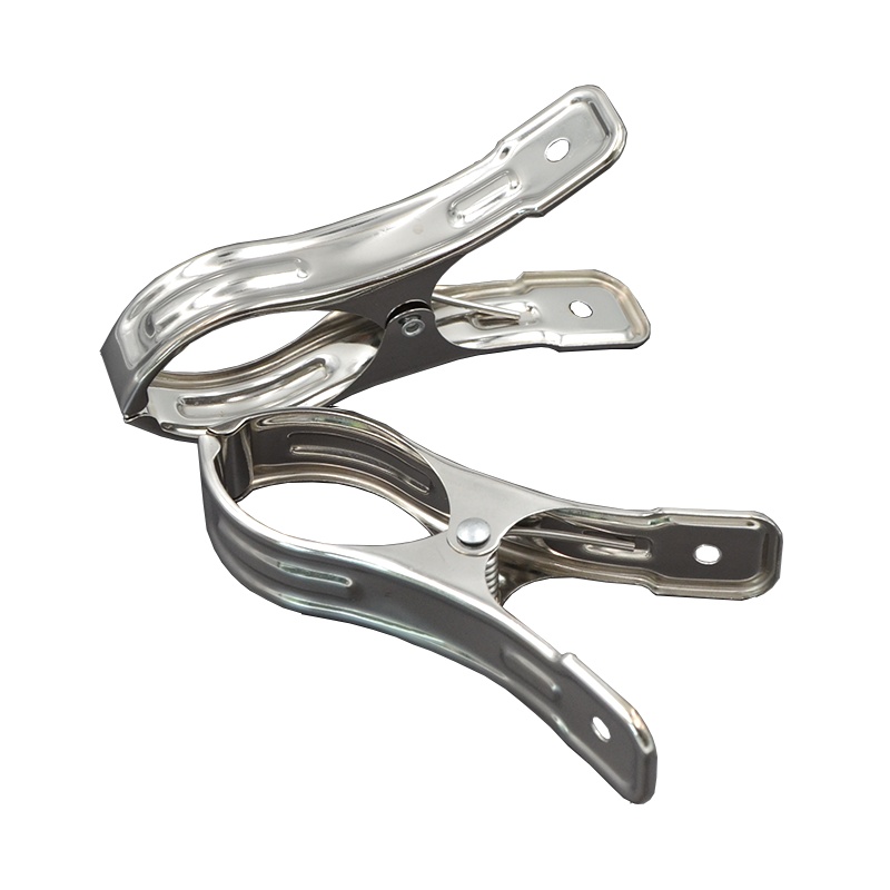 云蕾不锈钢大号防风晾衣夹晒被子大号棉被夹袜子晾晒夹6只