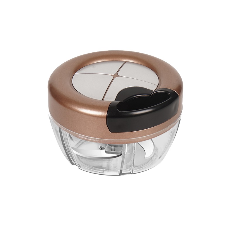 美之扣sl9香槟金手拉MS4 三刀400ml 捣蒜泥器碎菜机切菜器手动绞肉机迷你粉碎器蒜泥绞蒜器研磨碗黑色其他厨房小工具