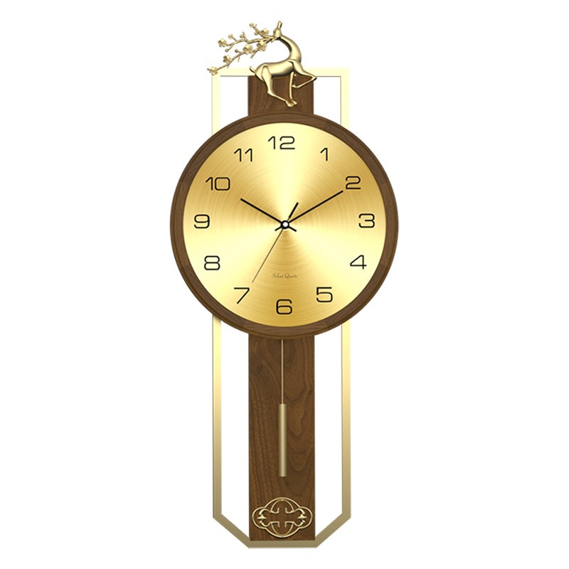 北极星(POLARIS)挂钟钟表客厅时钟石英钟创意静音家用客厅卧室装饰时尚现代简约轻奢新中式高档挂表