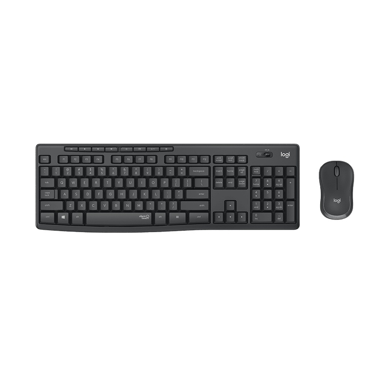 罗技(Logitech)MK295键鼠套装 商务办公键鼠套装 全尺寸 带无线2.4G接收器 黑色