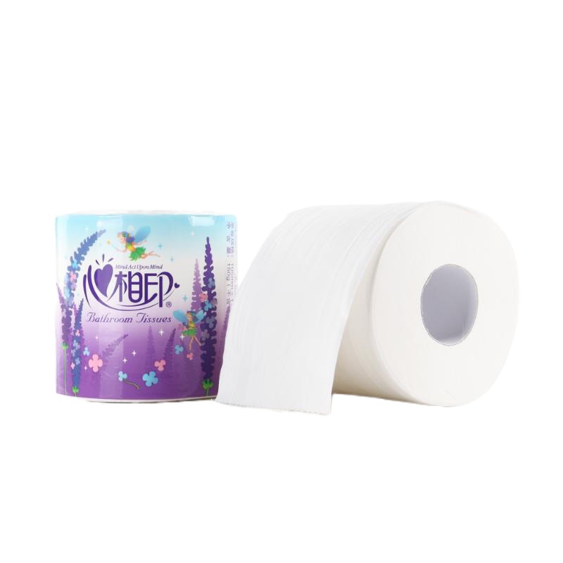 心相印 BT1110 薰衣草卷筒卫生纸特柔3层150克有芯无香*10卷 1提